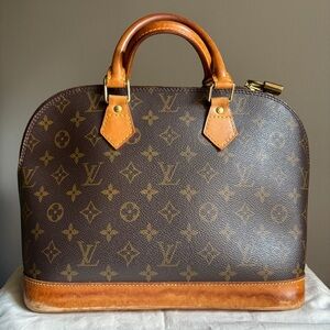 Louis Vuitton Alma PM Monogram Canvas Top Handle Bag Made in France 2001 Vintage
